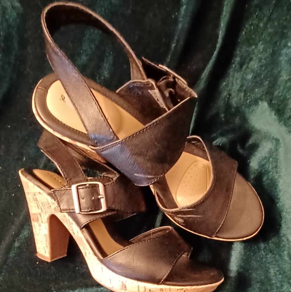 Solesensibility Brown Size 9 High Heel Slingback Sandals
